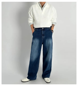 blue washed jeans