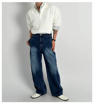 blue washed jeans