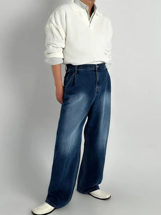 blue washed jeans
