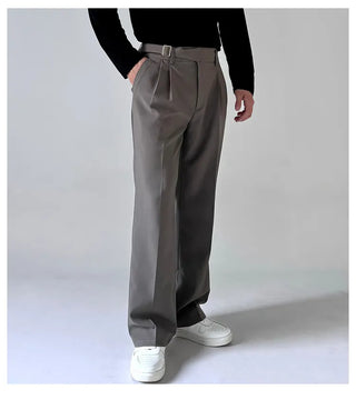 gray draped pants