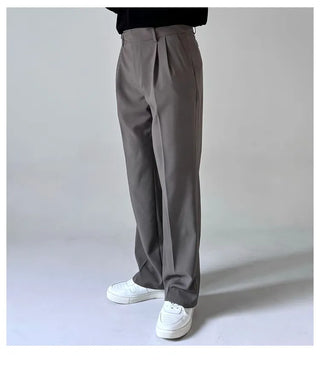 gray draped pants