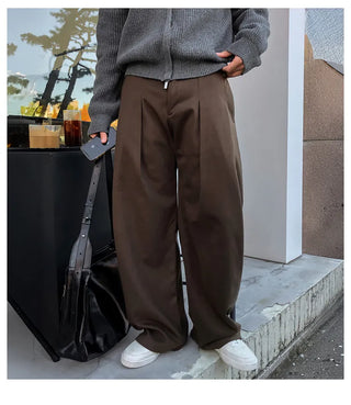 pleated casual pants