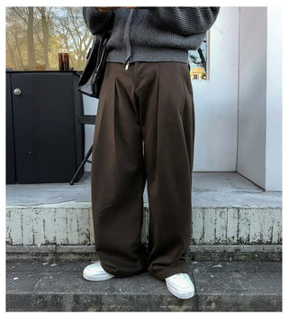 pleated casual pants