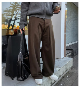 pleated casual pants