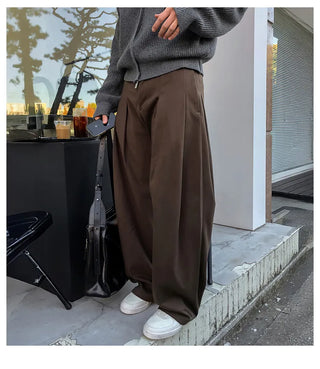 pleated casual pants