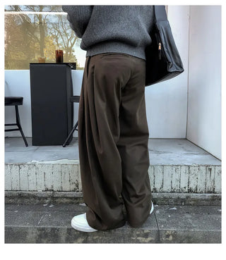 pleated casual pants