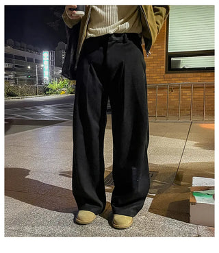 pleated casual pants