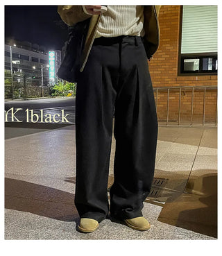 pleated casual pants