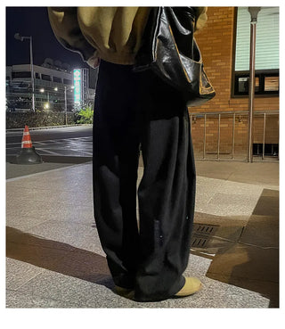 pleated casual pants