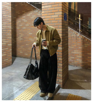 pleated casual pants