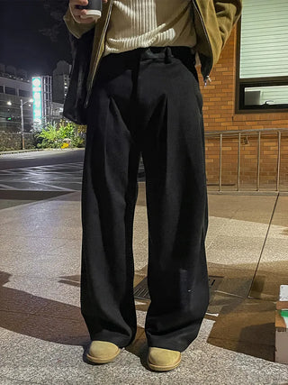 pleated casual pants