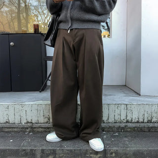 pleated casual pants