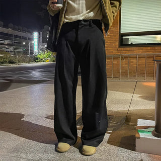 pleated casual pants