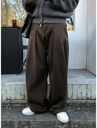 pleated casual pants