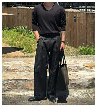 V-neck long tee
