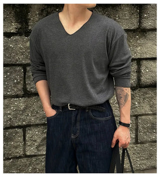 V-neck long tee