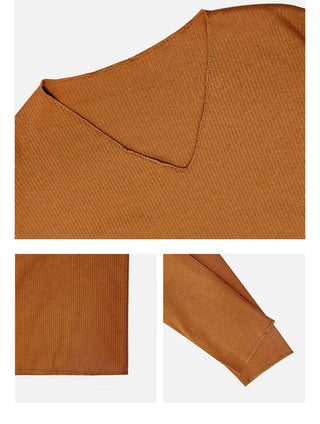 V-neck long tee