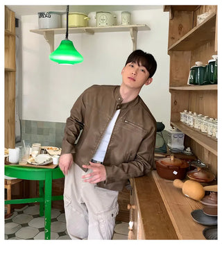 leather stand collar