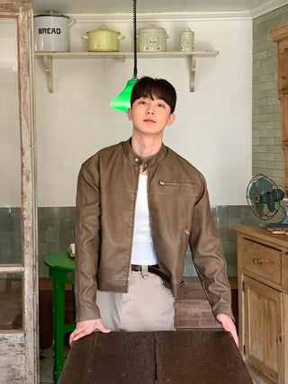 leather stand collar