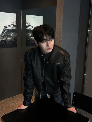 leather stand collar