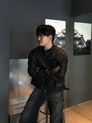 leather stand collar