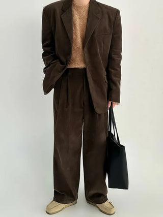 brown corduroy suit