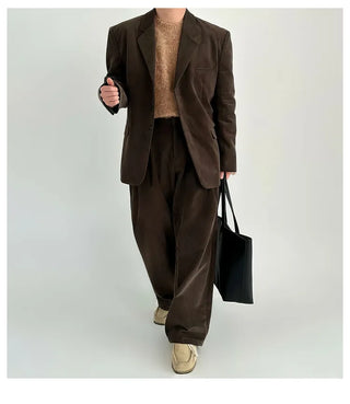brown corduroy suit