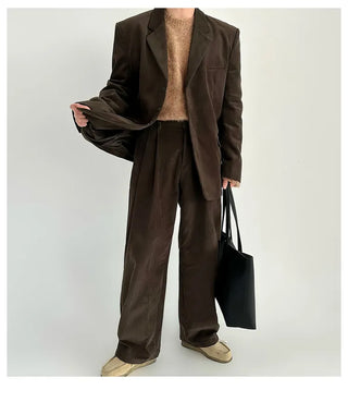 brown corduroy suit