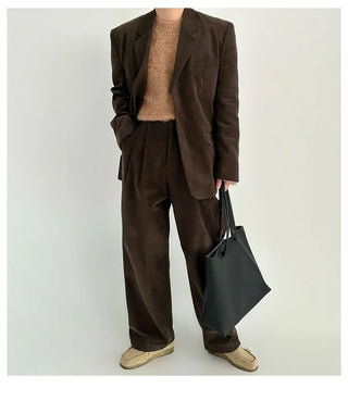 brown corduroy suit