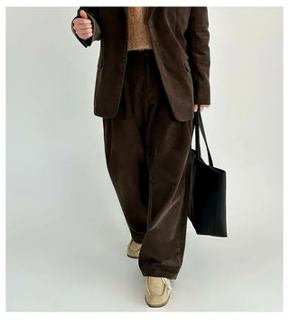 brown corduroy suit
