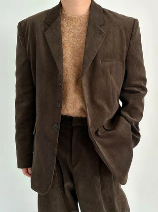 brown corduroy suit