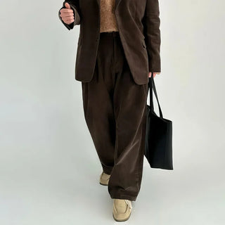 brown corduroy suit
