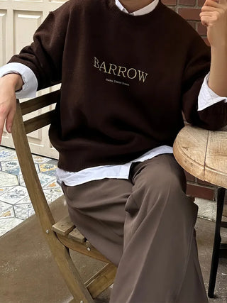 printed round sweater