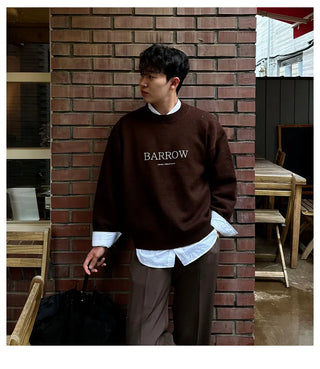 printed round sweater
