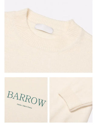 printed round sweater