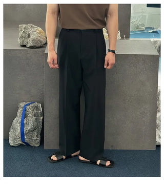 black straight pants