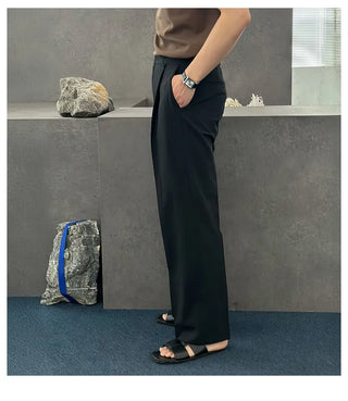 black straight pants