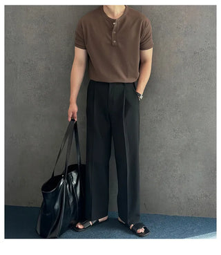 black straight pants