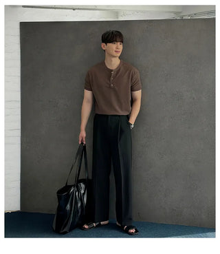 black straight pants