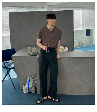 black straight pants