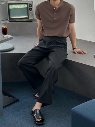 black straight pants