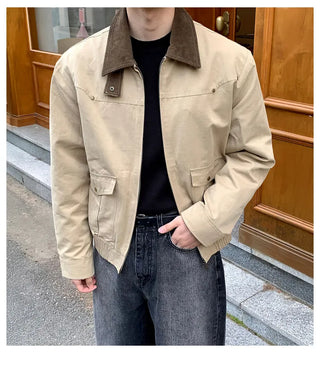 contrast lapel jacket