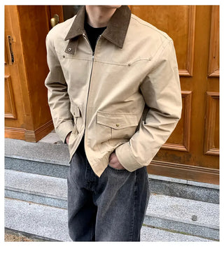 contrast lapel jacket