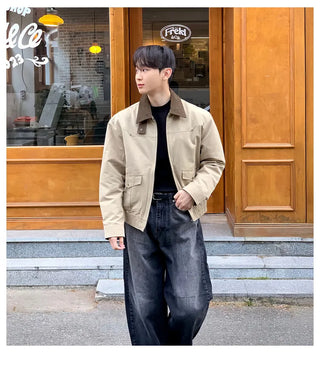 contrast lapel jacket