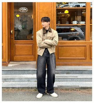 contrast lapel jacket