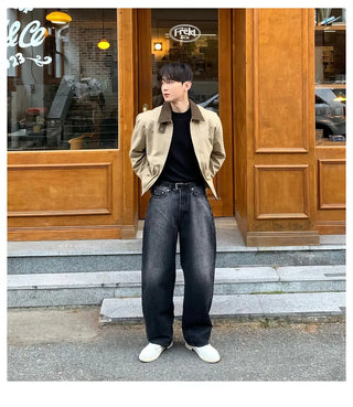 contrast lapel jacket