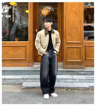 contrast lapel jacket