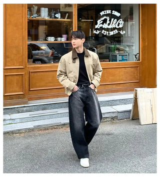 contrast lapel jacket