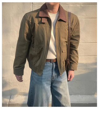 contrast lapel jacket