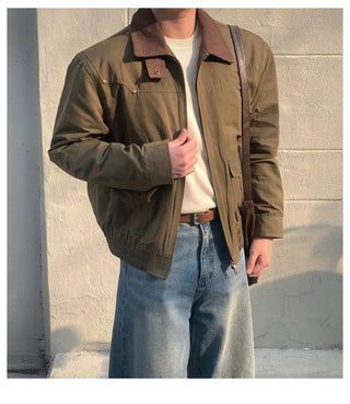 contrast lapel jacket